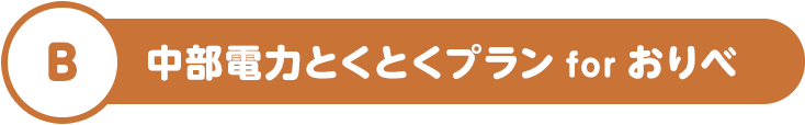 B 中部電力とくとくプラン for おりべ for おりべ